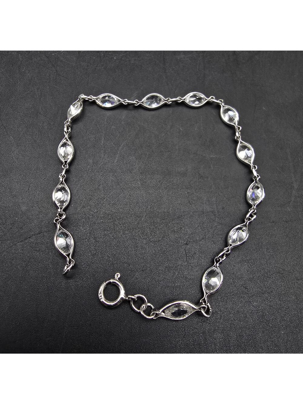 Sterling Silver Cubic Zirconia Tennis Bracelet 925 CZ